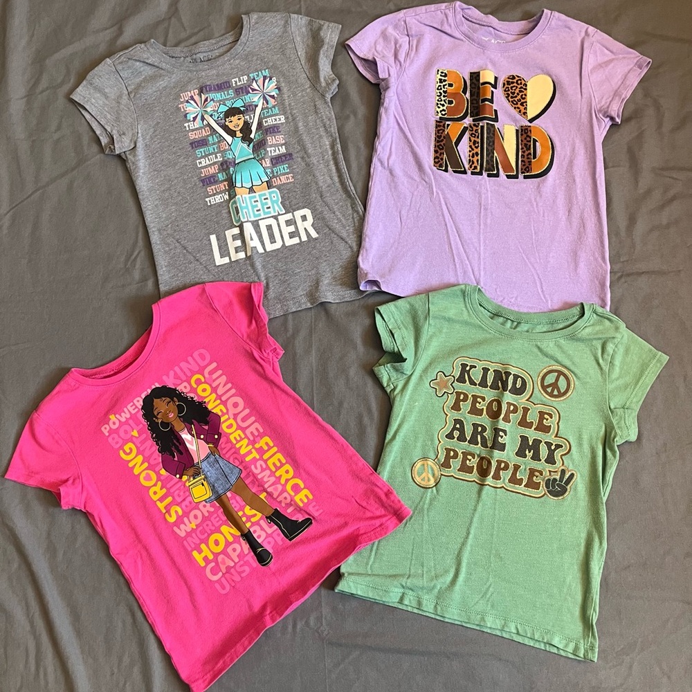 The Children's Place Gray and Purple Short Sleeve Tees